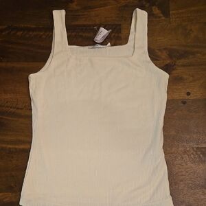 Ricki's Off White Ribbed Tank Top